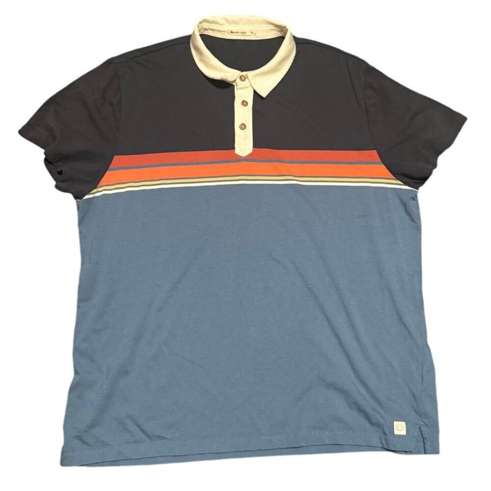 Marine Layer Men’s Colorblock Polo Shirt (XL) Retro Vibes